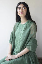 KP732-SUMMER 3PC Lawn Embroidered Shirt With Organza Embroidered Dupatta